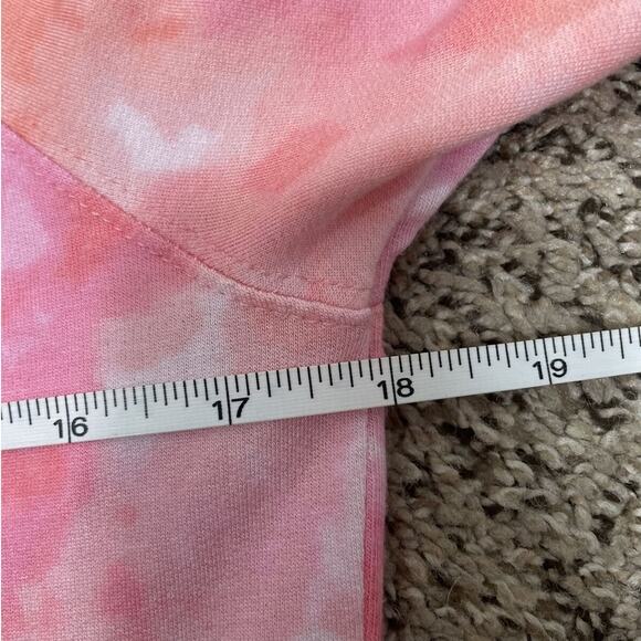 Athleta Mindset Printed Crewneck Pullover Sweatshirt Pink Tie Dye Size XS - Picture 5 of 11